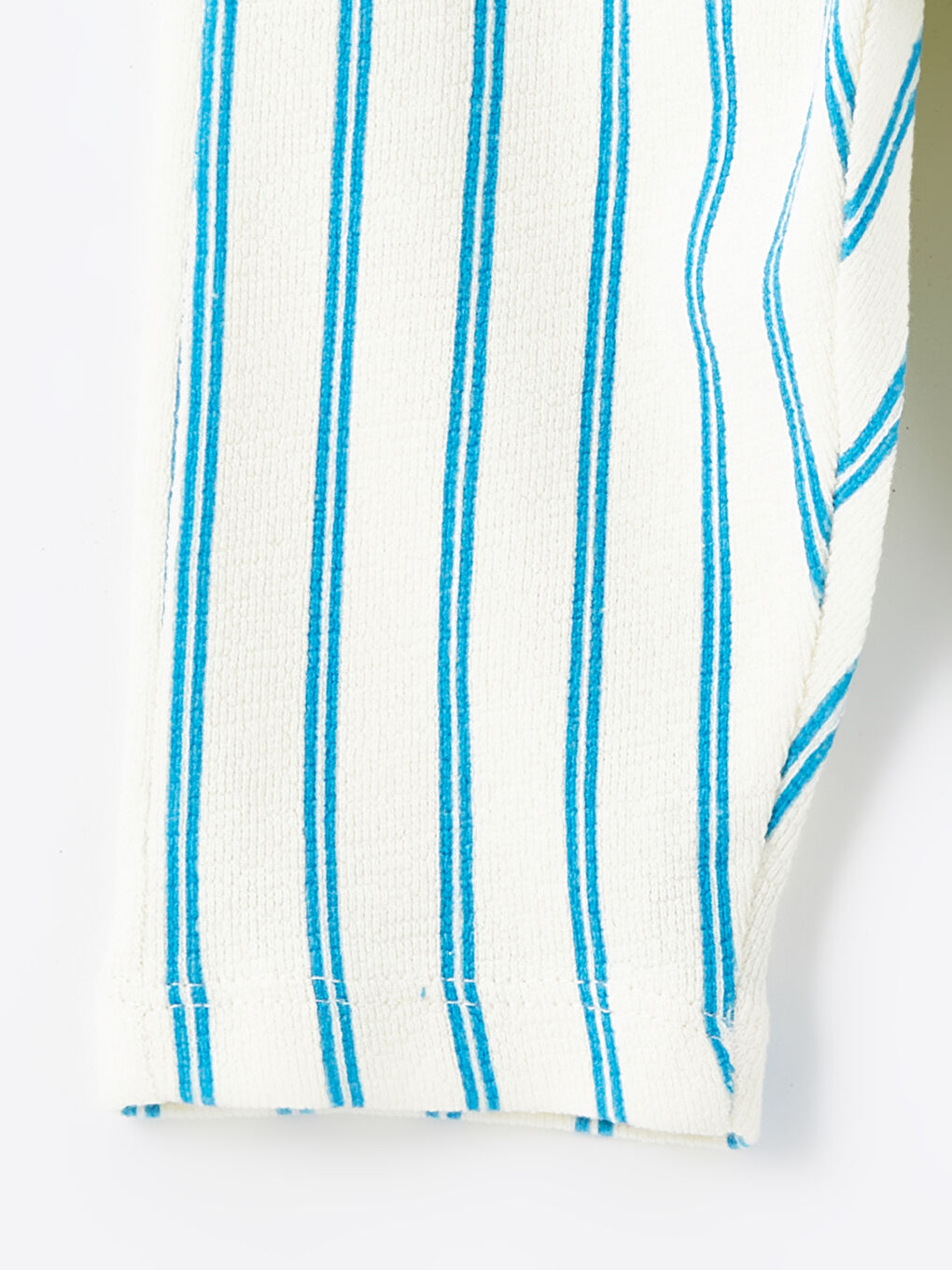 LCW baby Ekru Beli Lastikli Çizgili Erkek Bebek Pijama Alt - 1