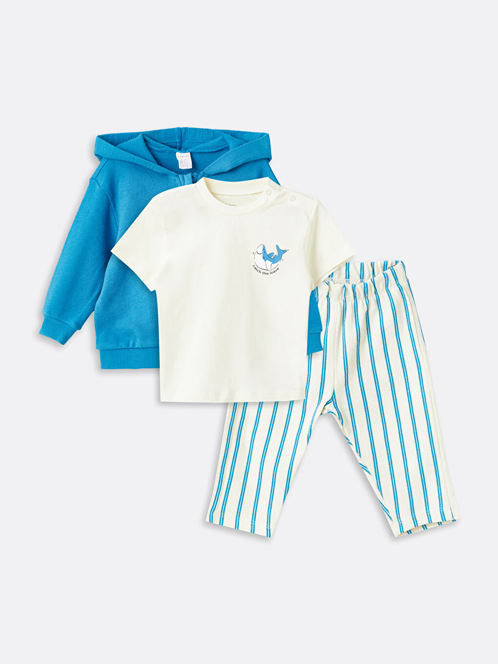Crew Neck Printed Baby Boy 3-Pack Set -S47438Z1-FES