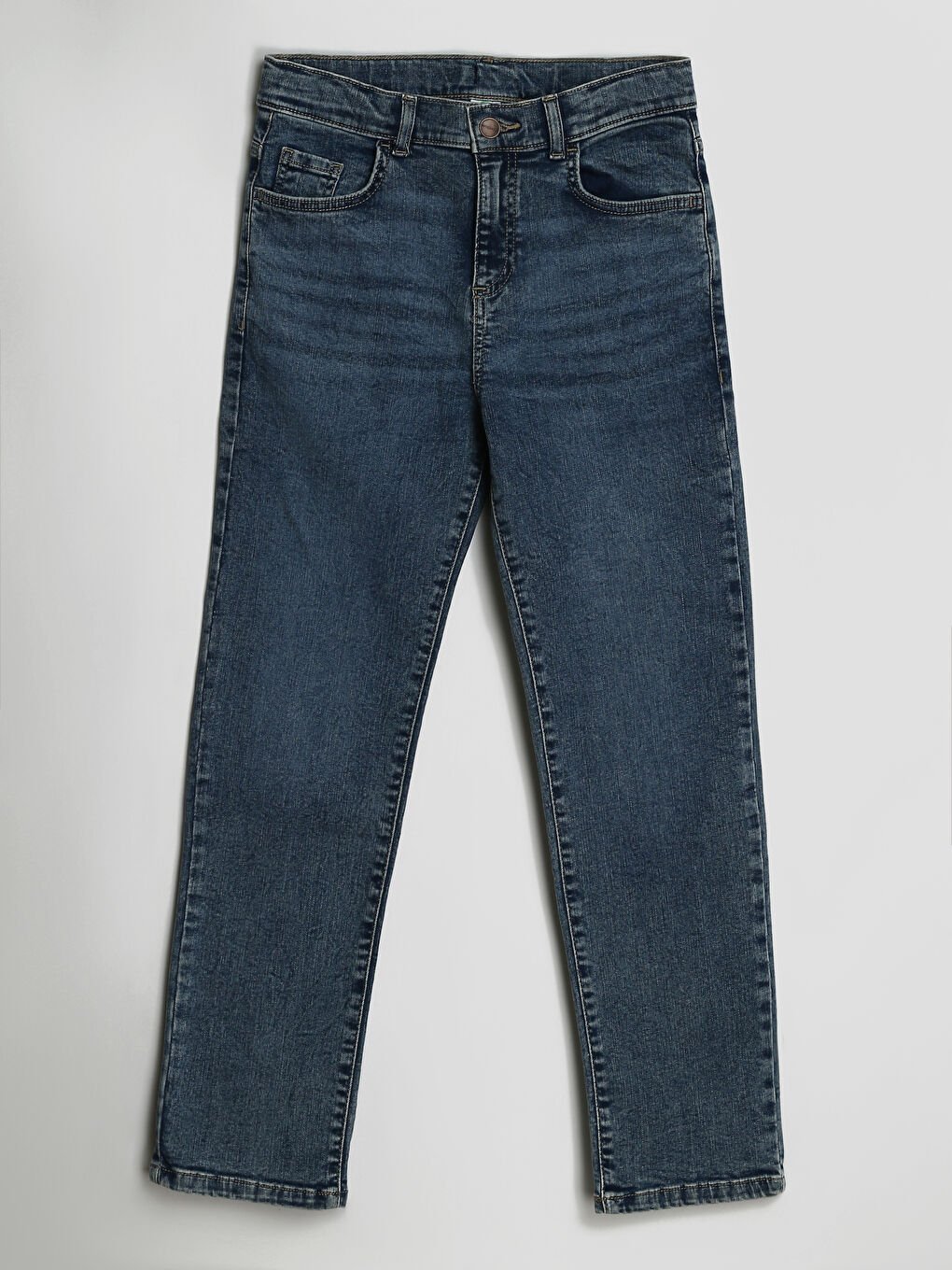 Adjustable Elastic Waist Boys' Jeans-1