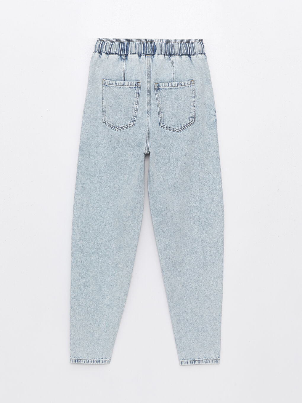 Elasticated Waist Mom Fit Women's Jeans -S47510Z8-311