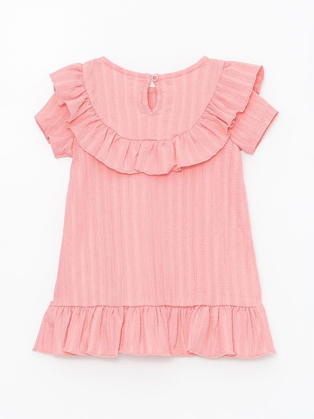 Crew Neck Short Sleeve Basic Baby Girl Dress -S47597Z1-VHG