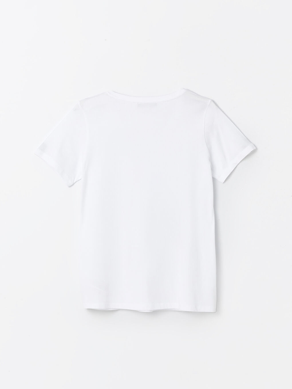 V Neck Straight Short Sleeve Women T-Shirt -S47629Z8-KE8