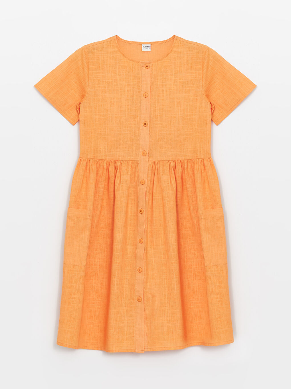 Crew Neck Short Sleeve Girls' Dress -S47649Z4-FKL