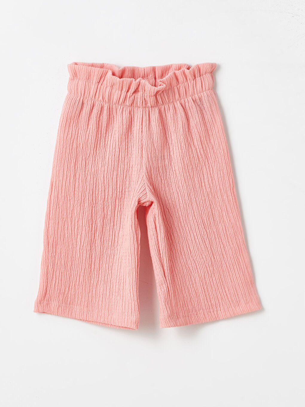 LCW baby Pembe Beli Lastikli Basic Kız Bebek Pantolon