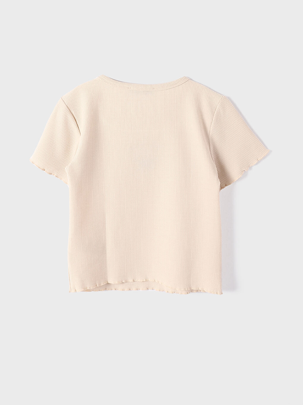 Crew Neck Embroidered Short Sleeve Women's T-Shirt-3