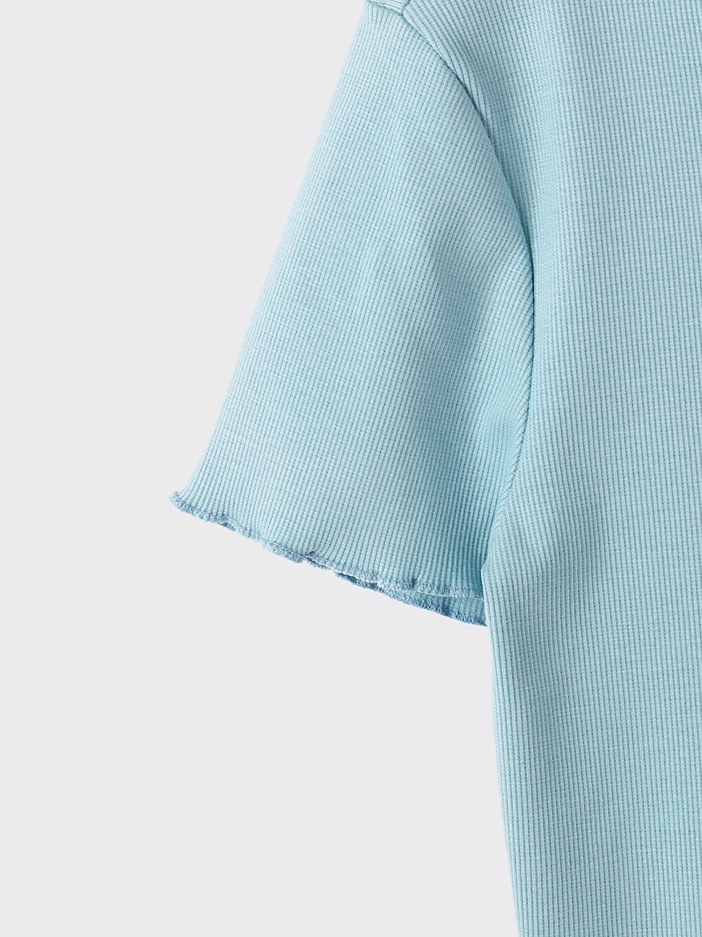 Crew Neck Embroidered Short Sleeve Crop Women's T-Shirt-3