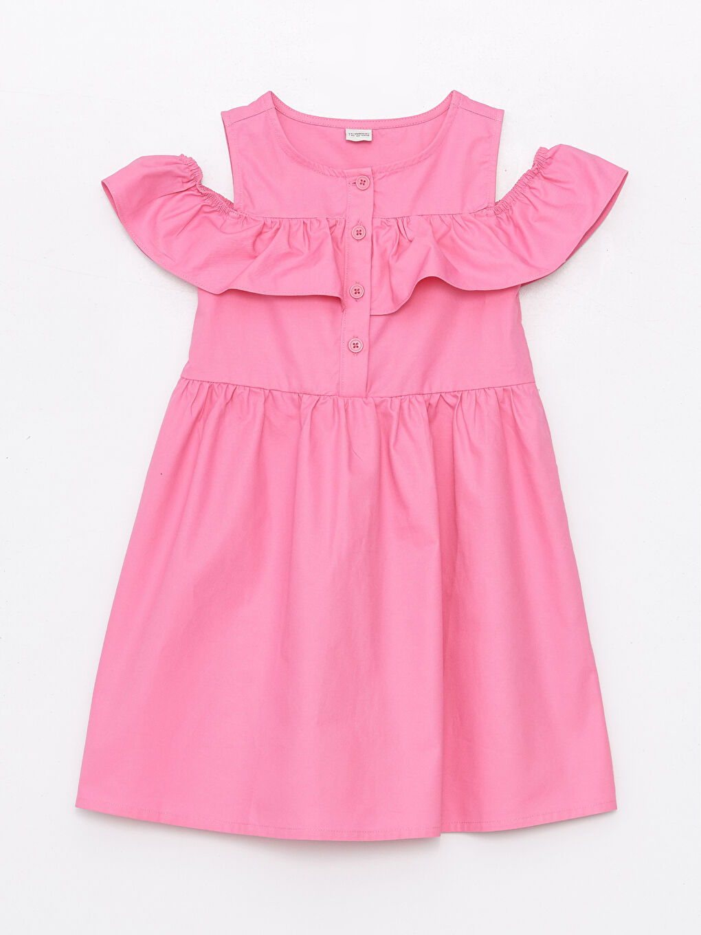 Crew Neck Short Sleeve Girls' Dress -S47713Z4-GFU
