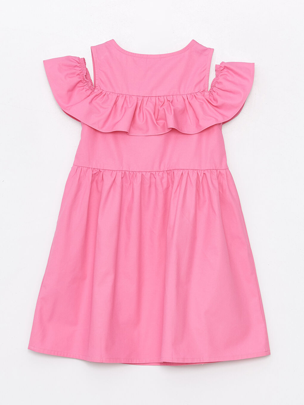 Crew Neck Short Sleeve Girls' Dress -S47713Z4-GFU