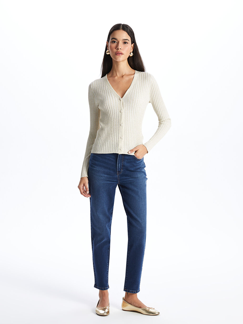 LC Waikiki Farmerke za Žene Mom Fit -S47789Z8-309