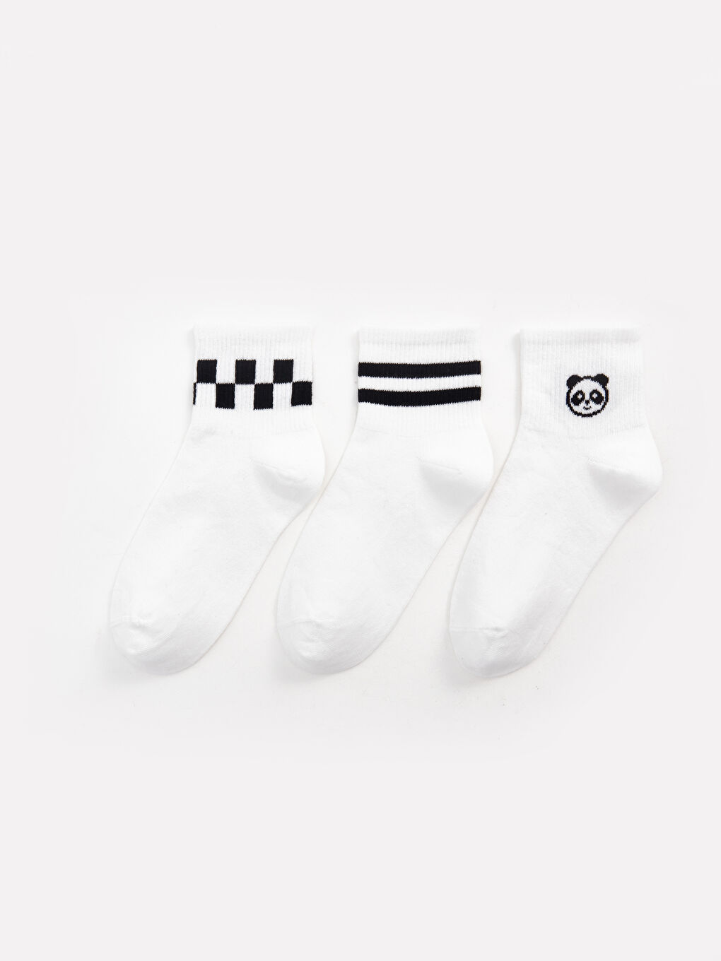 Женские узорчатые короткие носки комплект из 3-х штук