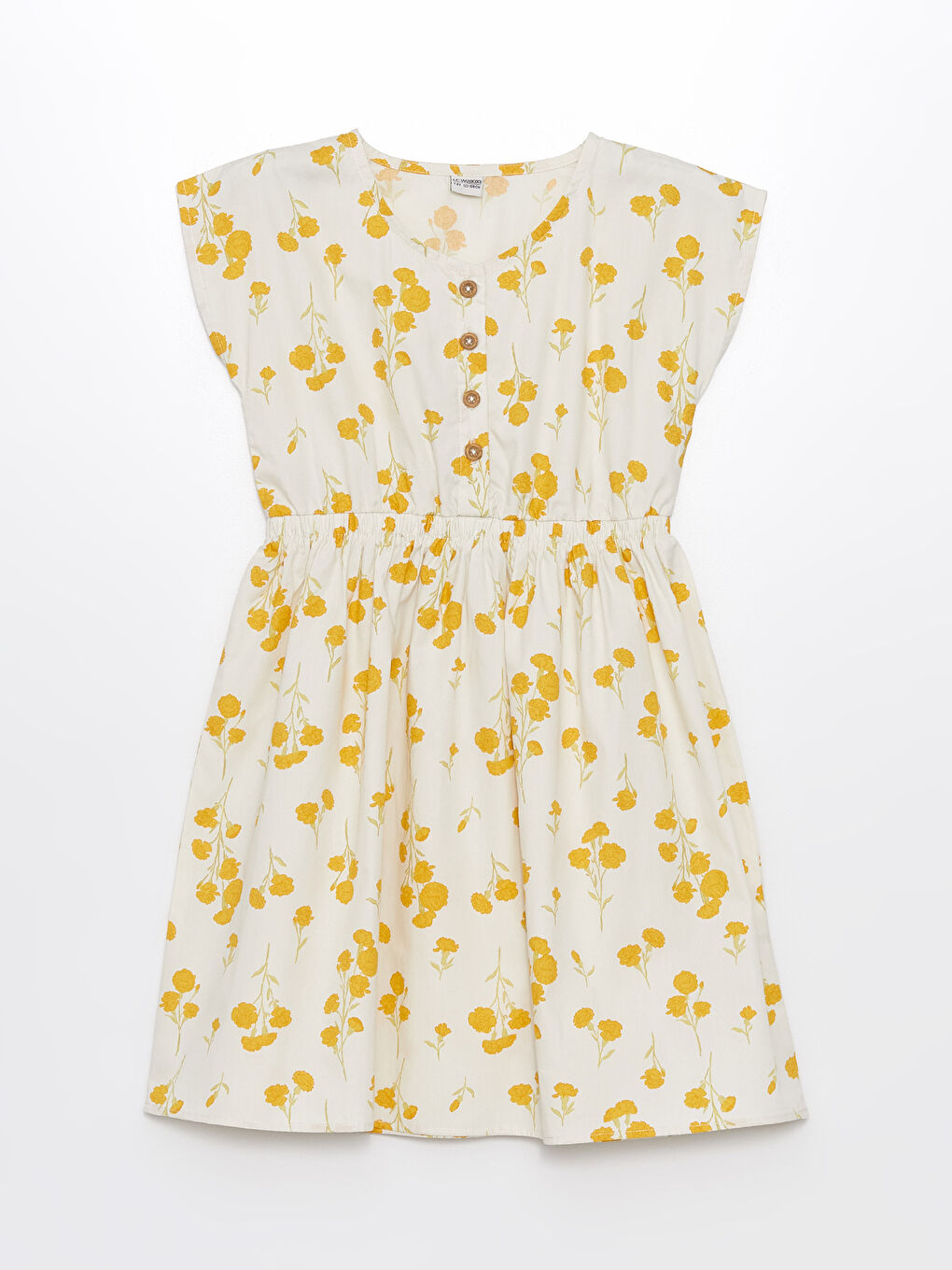 V Neck Floral Girls' Dress