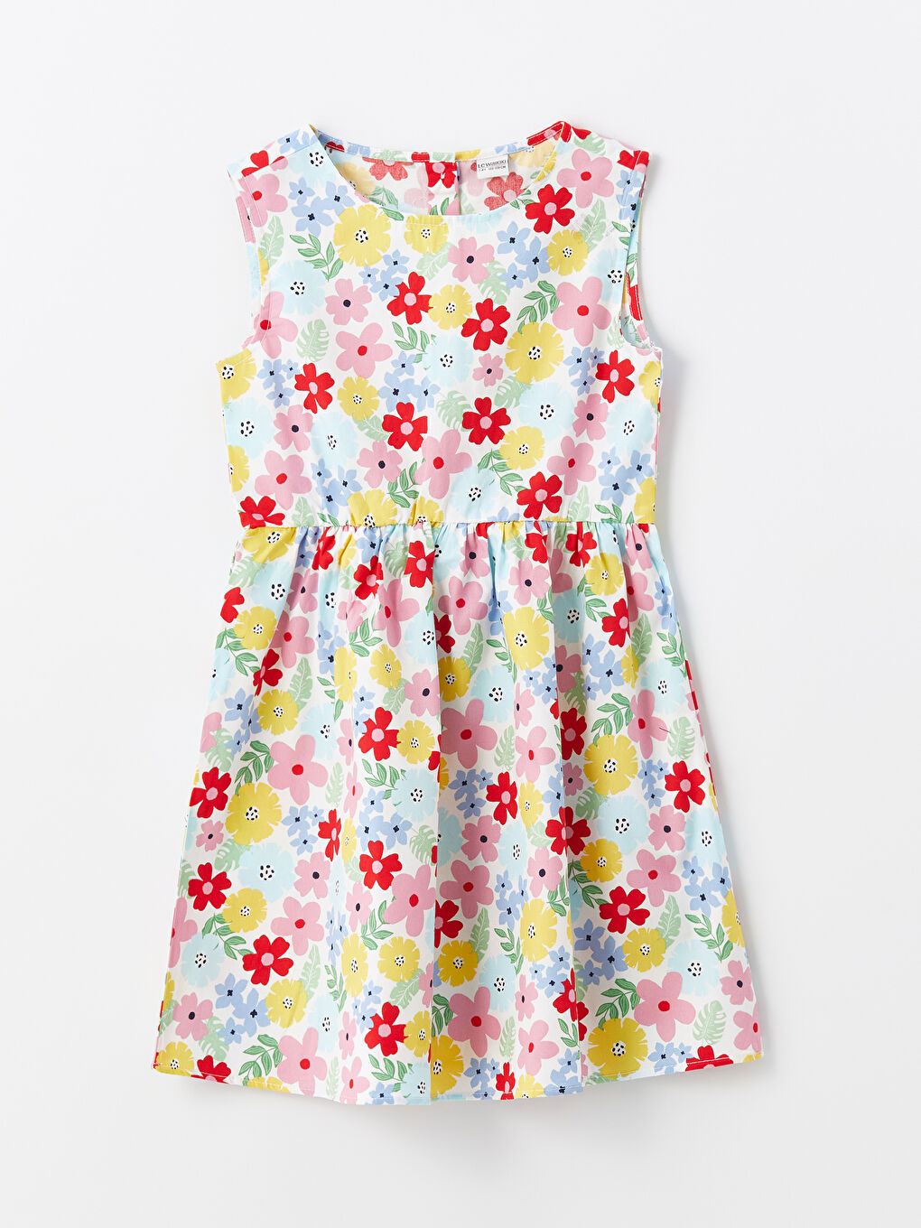 Crew Neck Floral Girls' Dress