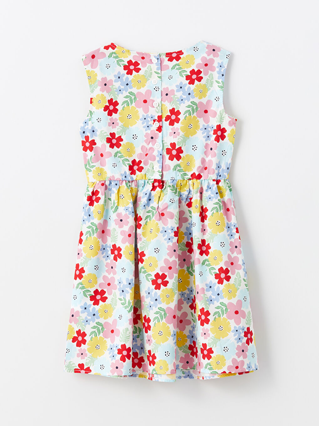 Crew Neck Floral Girls' Dress-1