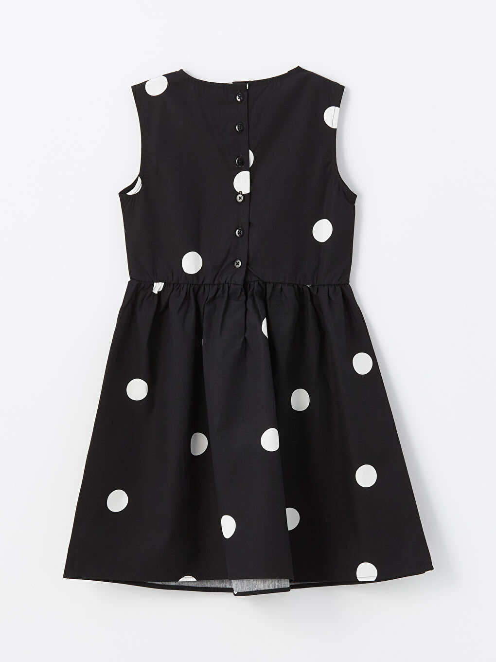 فستان للبنات بياقة دائرية-1