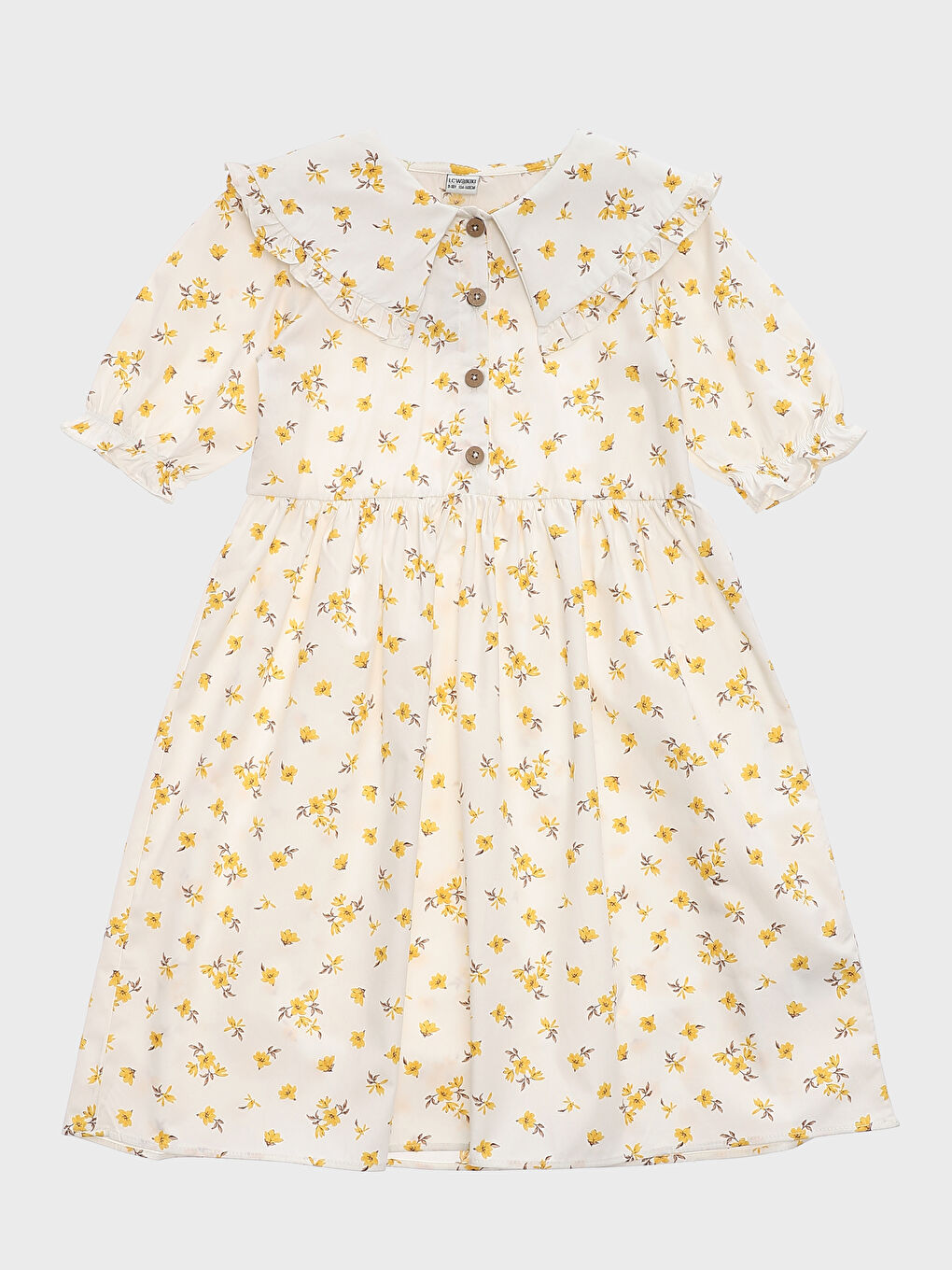 Peter Pan Collar Floral Girls' Dress