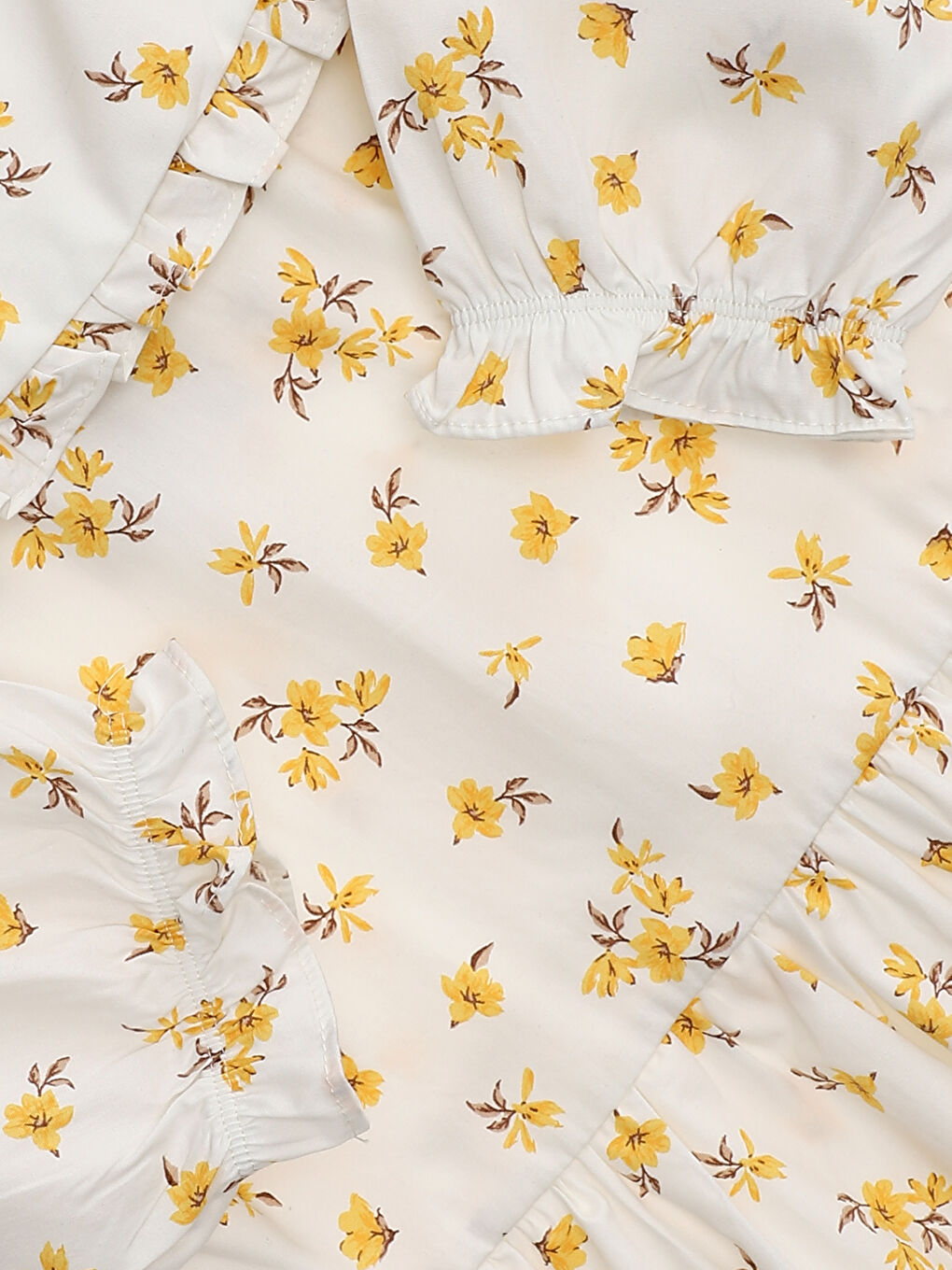 Peter Pan Collar Floral Girls' Dress-1