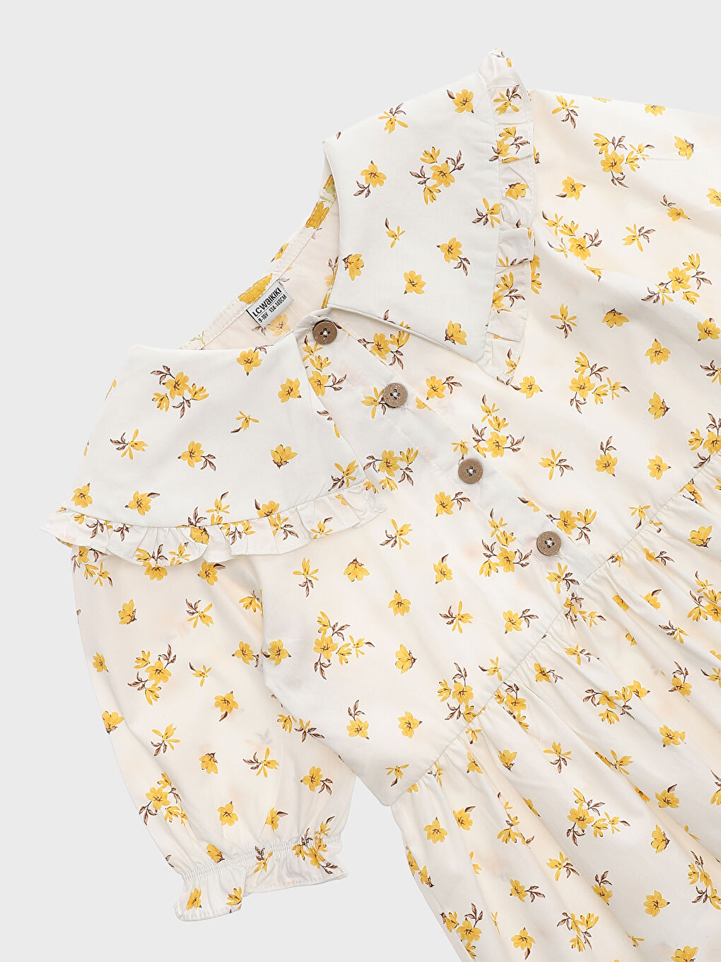 Peter Pan Collar Floral Girls' Dress-2