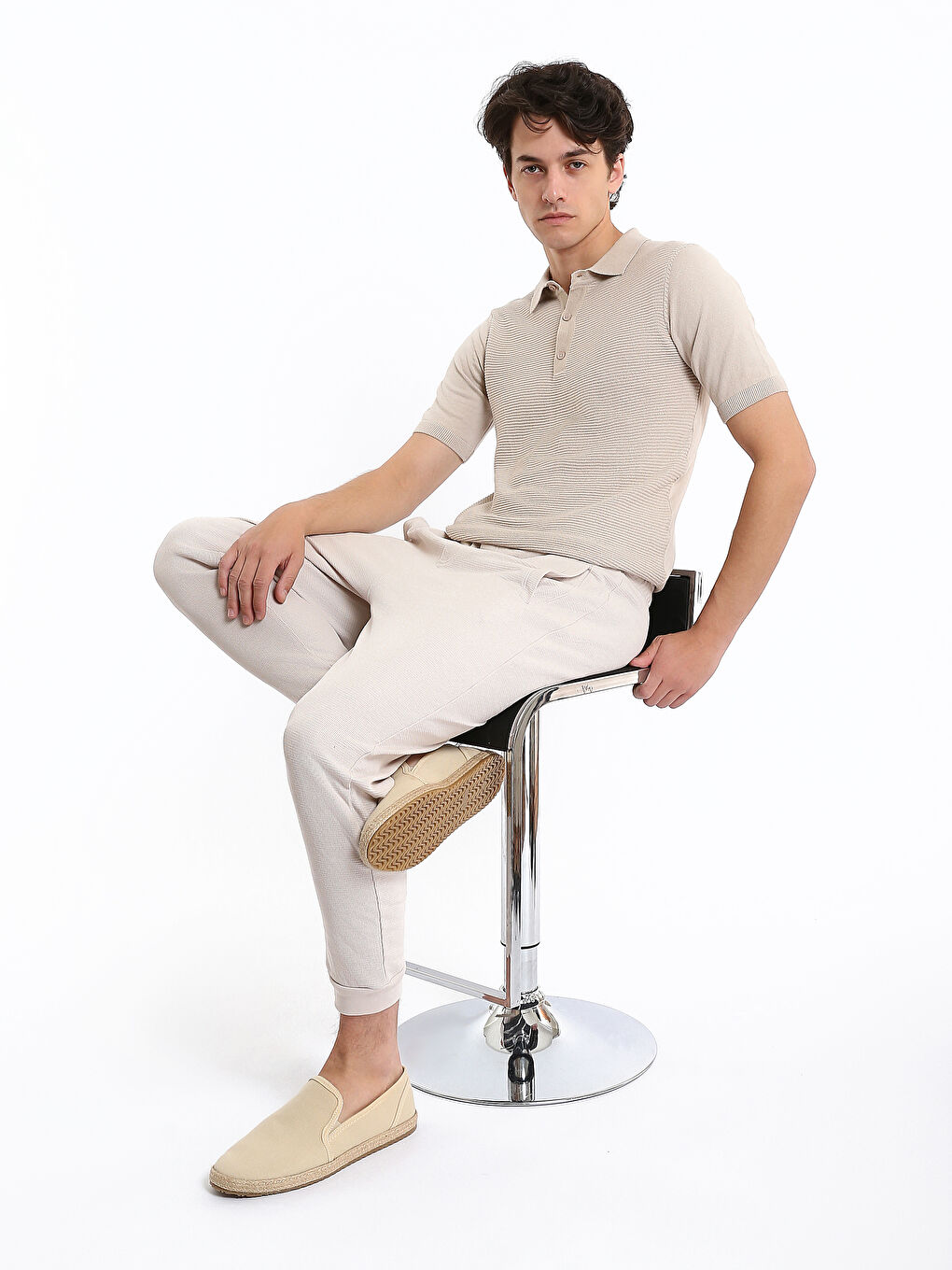 تريكو رجالي كول مدور كم قصير-2