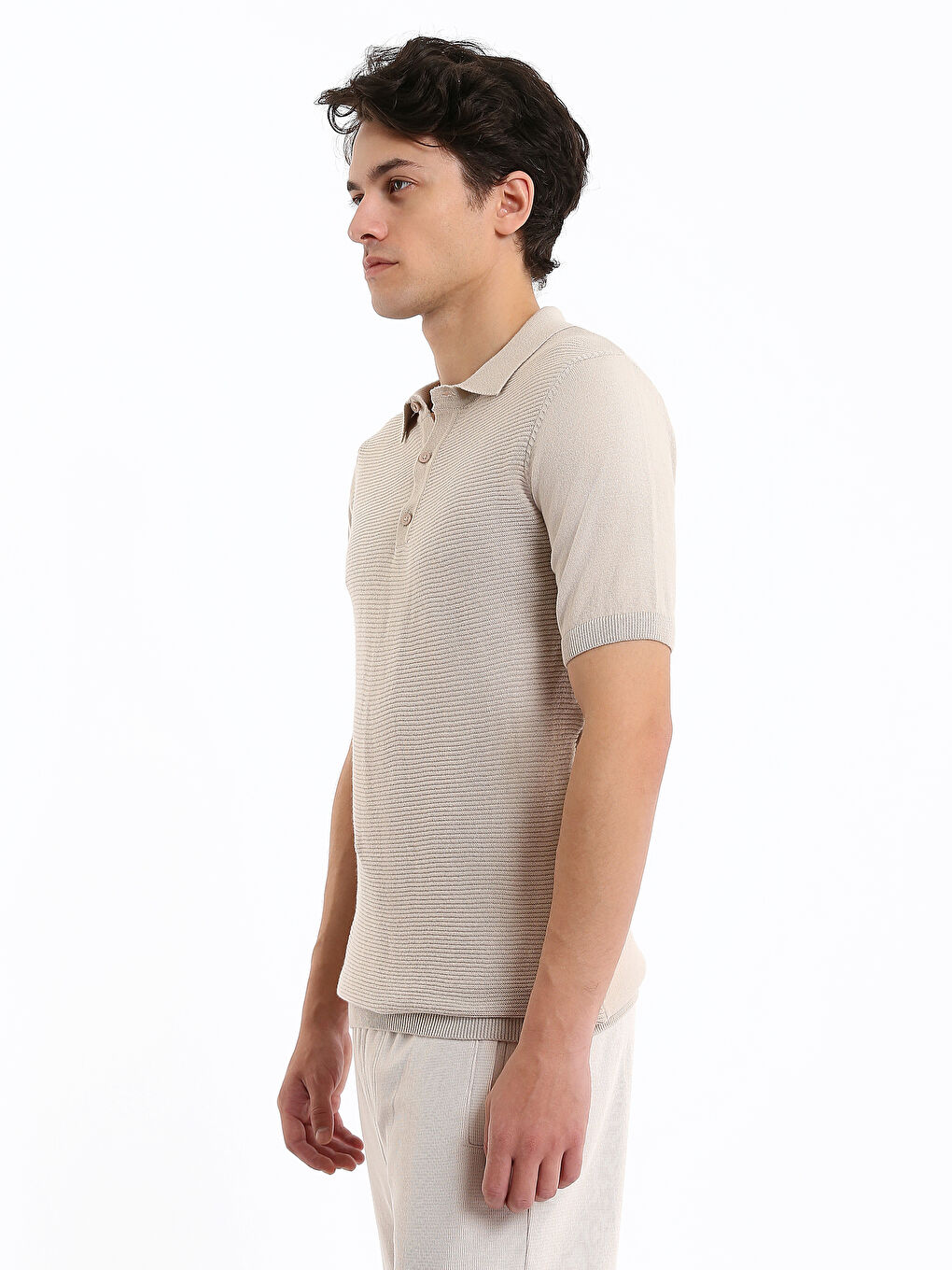 تريكو رجالي كول مدور كم قصير-6