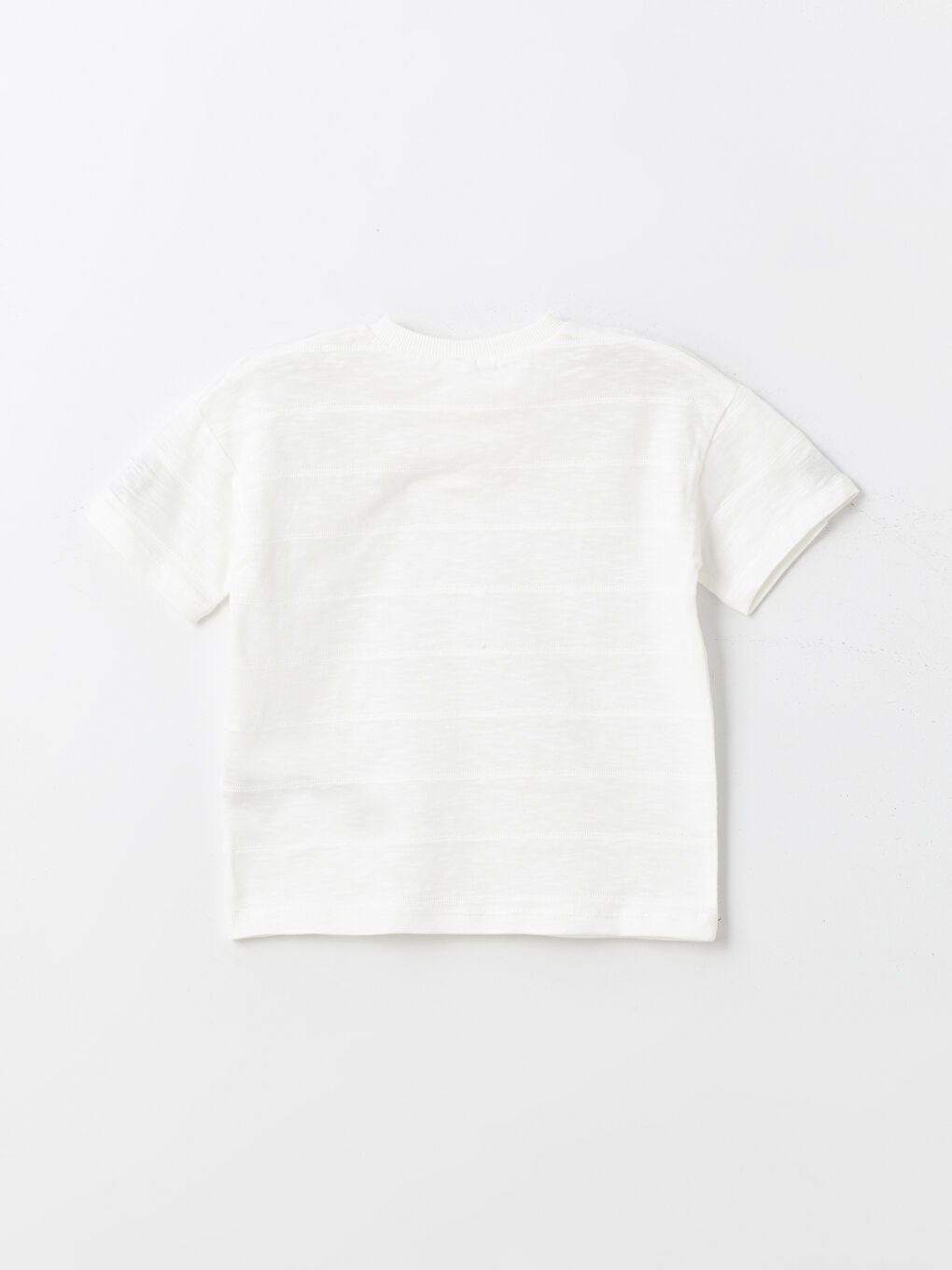 Ekru Bisiklet Yaka Basic Erkek Bebek Tişört-1