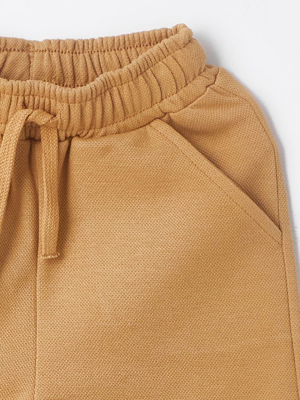 Bej Beli Lastikli Erkek Bebek Jogger Eşofman Altı-1