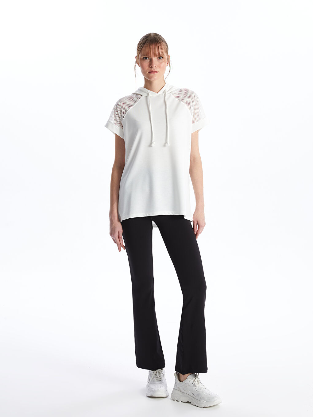 Elastic Waist Straight Flared Women's Leggings Trousers -S47866Z8-CVL