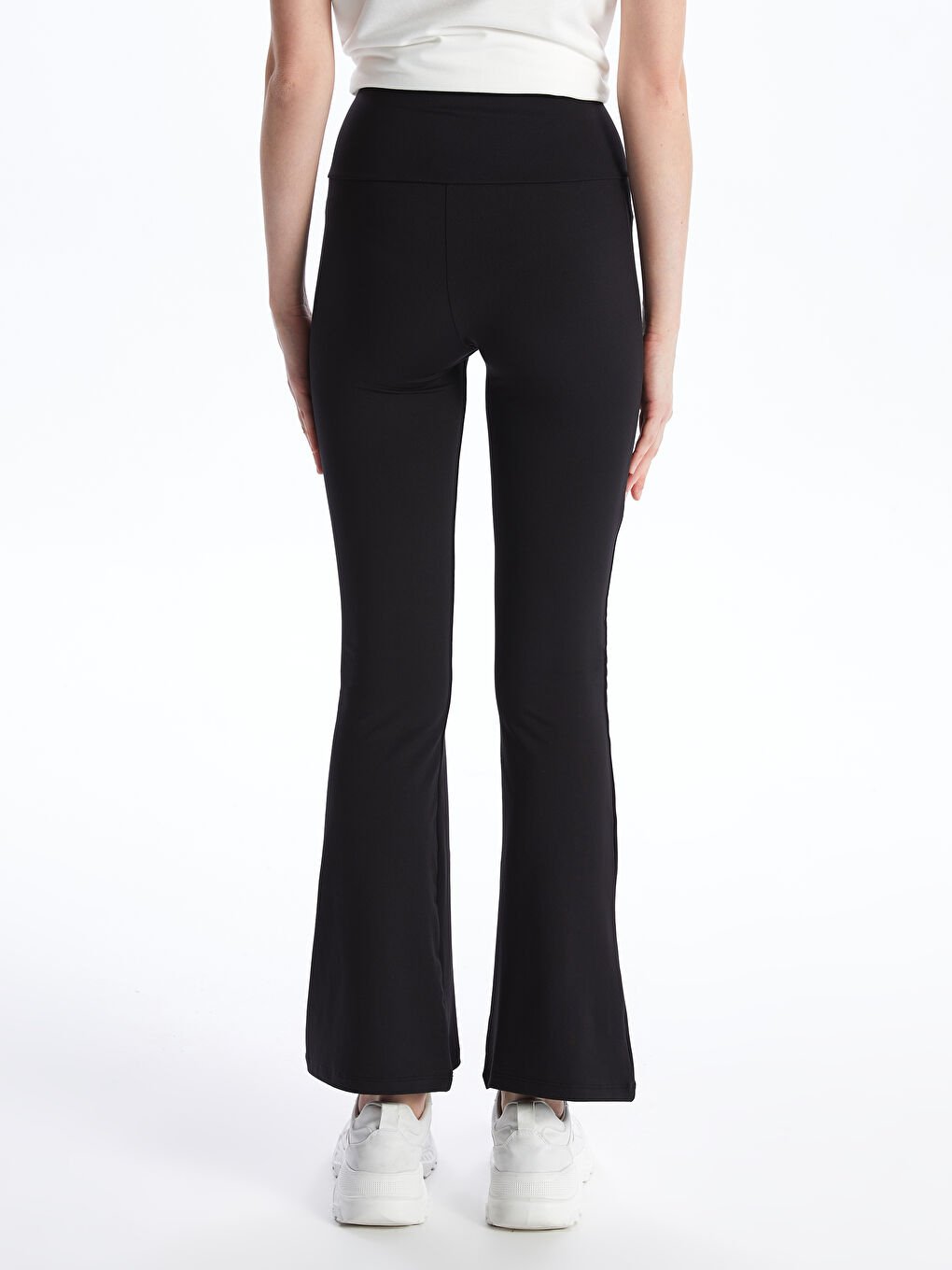 Elastic Waist Straight Flared Women's Leggings Trousers -S47866Z8-CVL