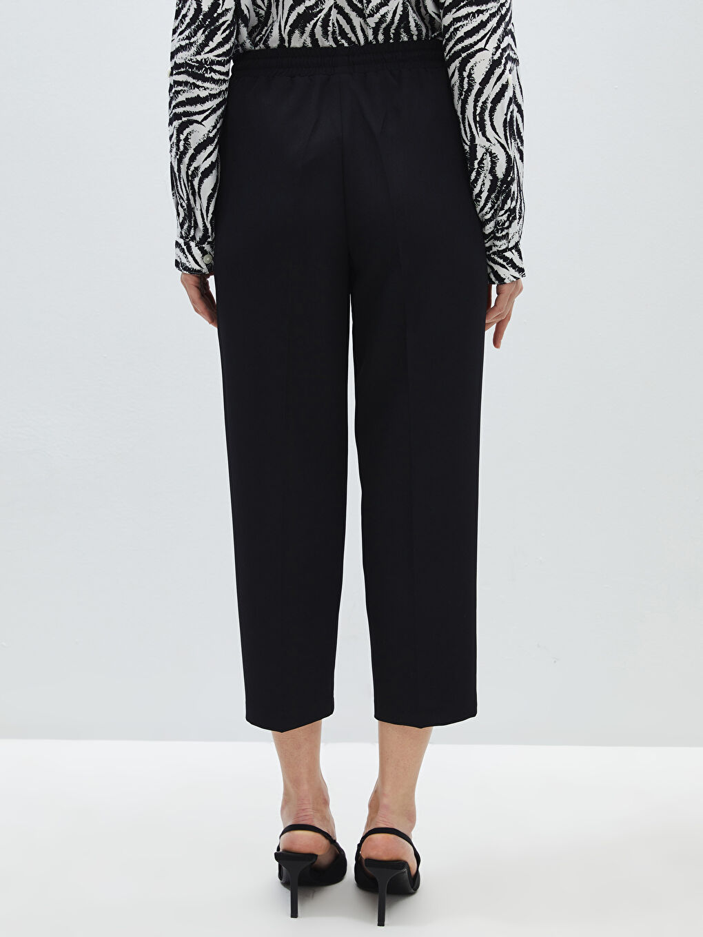 Elastic Waist Standard Fit Women's Trousers -S47882Z8-CVL
