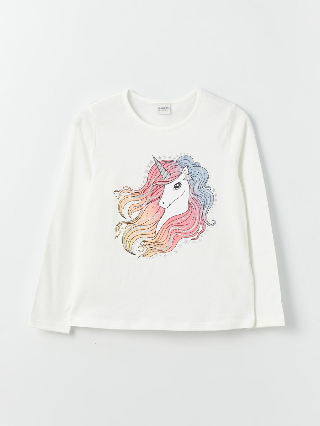 Crew Neck Printed Long Sleeve Girl T-shirt -S47886Z4-FDU