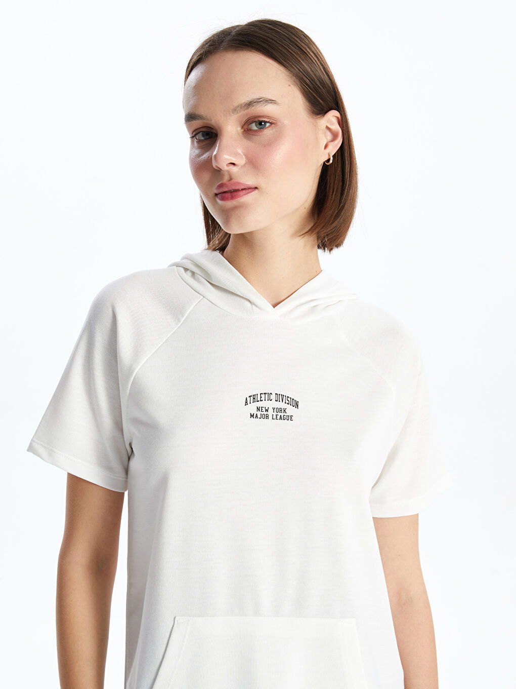 Printed Short-Sleeve Women's Hoodie -S47902Z8-Q6K