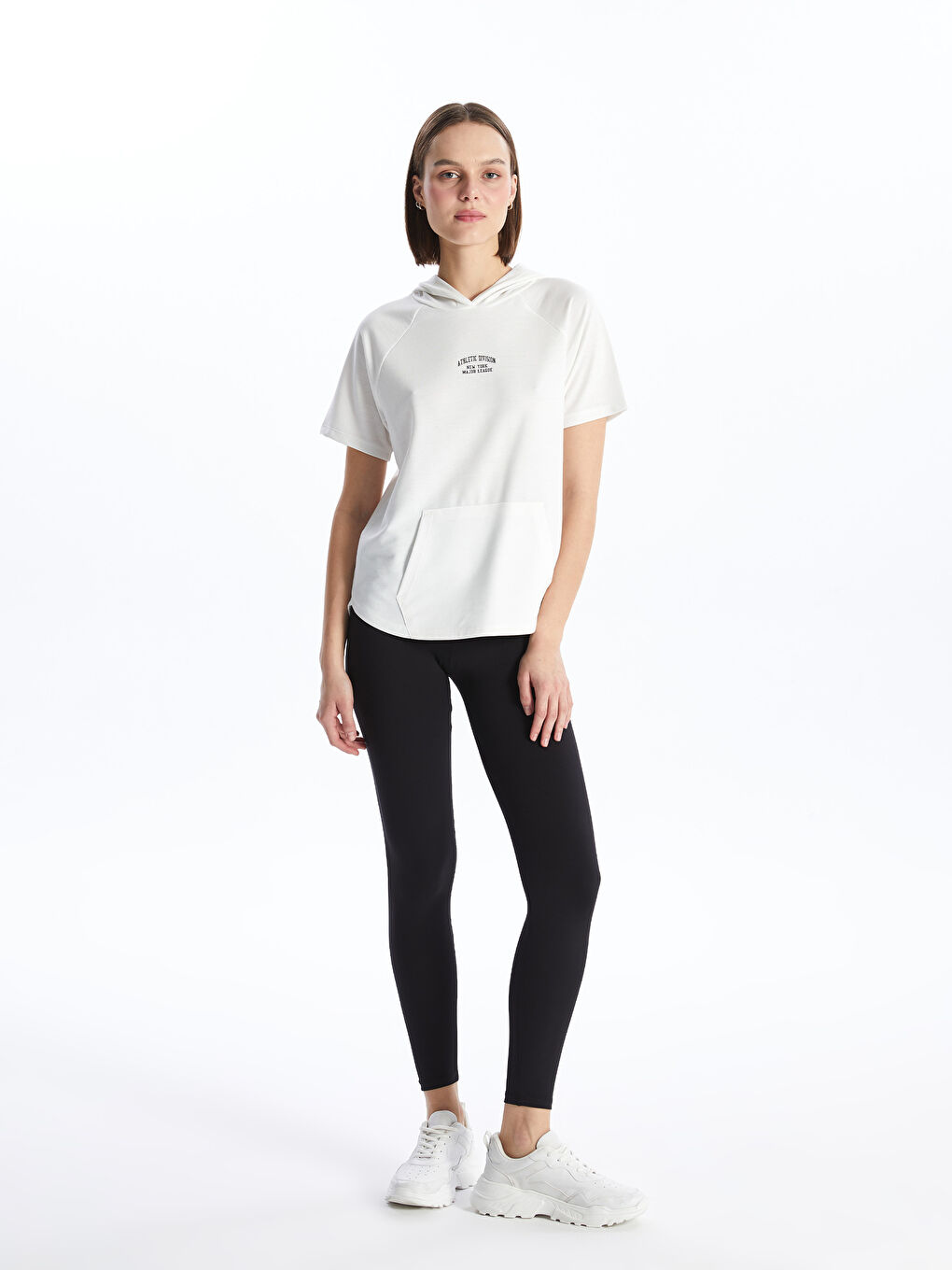 Printed Short-Sleeve Women's Hoodie -S47902Z8-Q6K