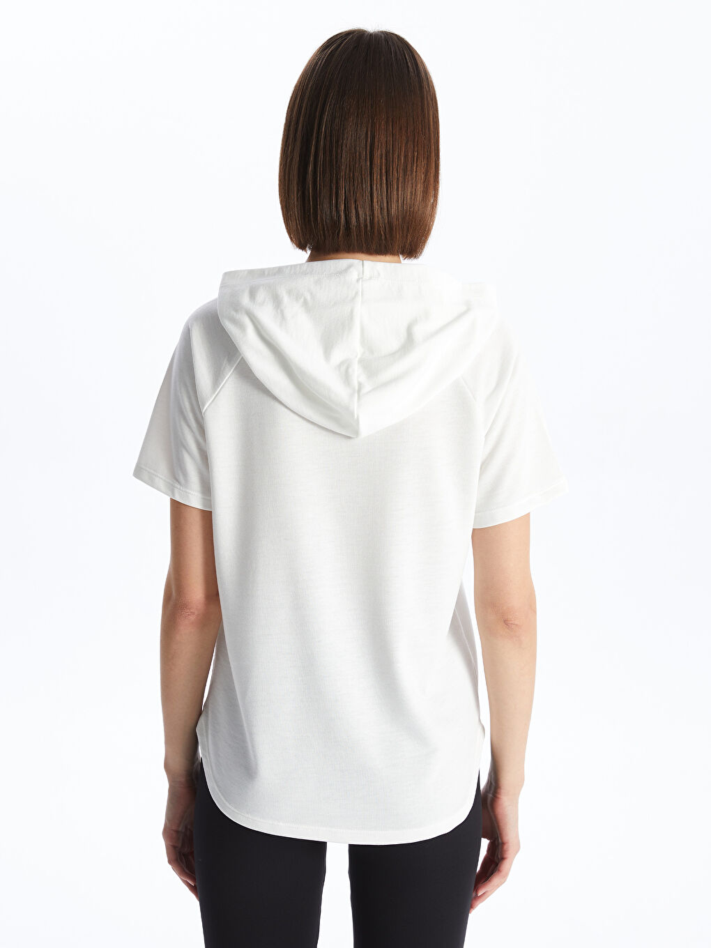 Printed Short-Sleeve Women's Hoodie -S47902Z8-Q6K