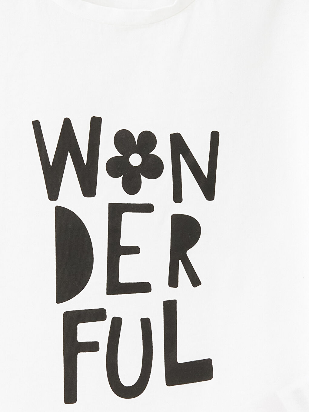 Ekru Bisiklet Yaka Baskılı Kız Çocuk Pijama Üst-2