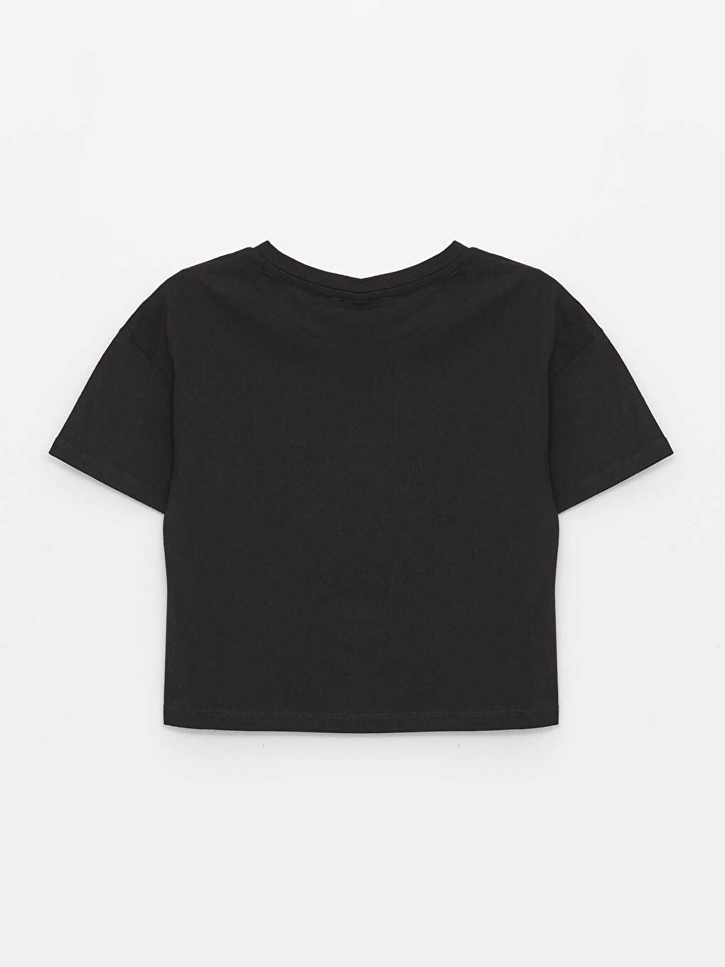 Crew Neck Printed Short Sleeve Girls' T-shirt-1