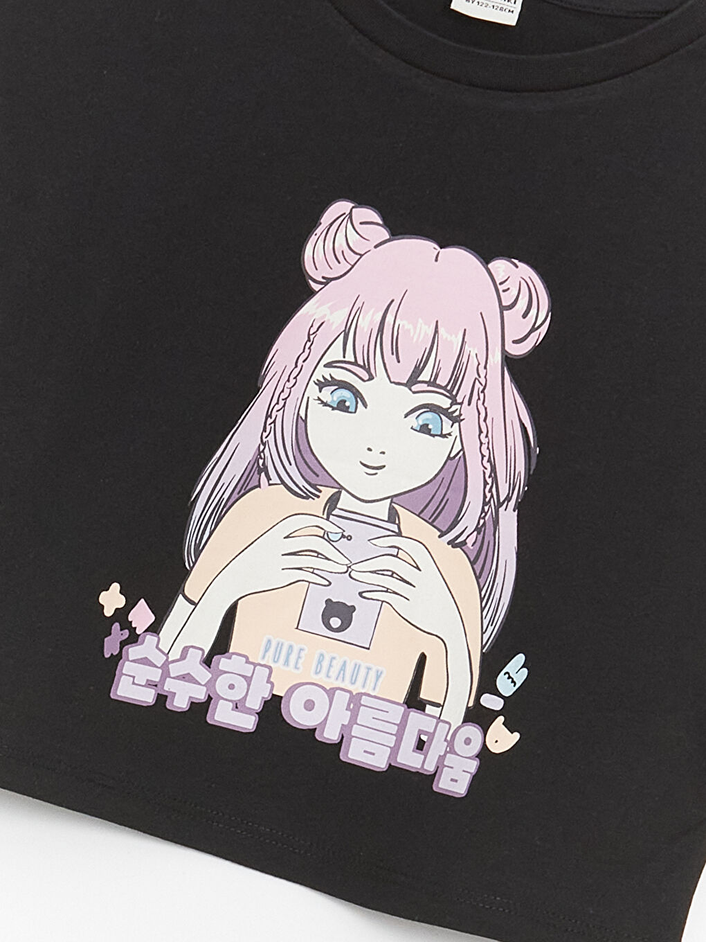 LCW Kids Rundhalsausschnitt Anime Bedrucktes Kurzarm T-Shirt für Mädchen -S48064Z4-CVL