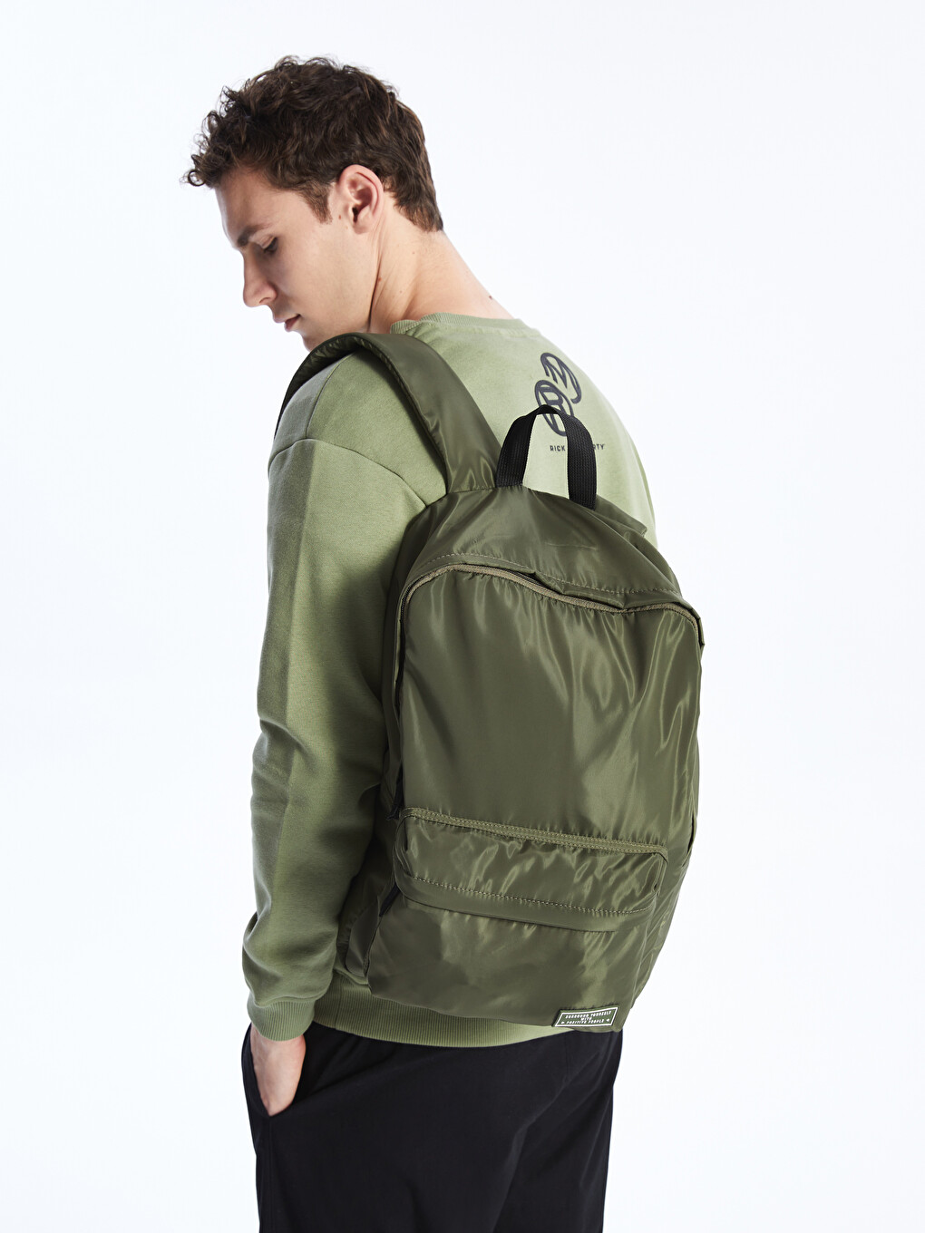 Zippered Pocket Detailed Men's Backpack