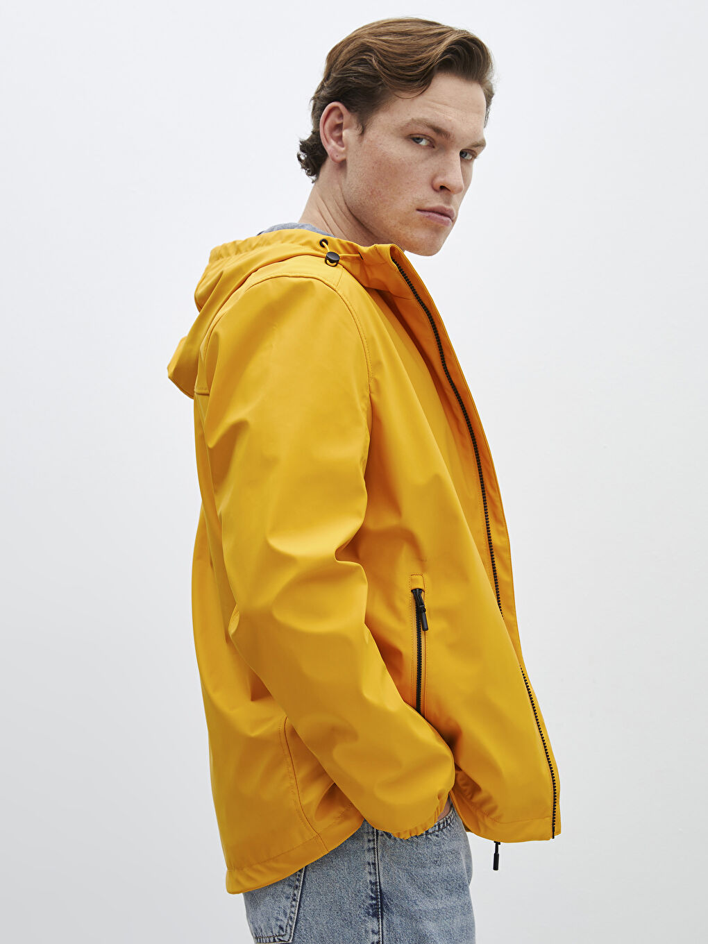 XSIDE Regular Fit Hooded Men's Raincoat -S48085Z8-J5J