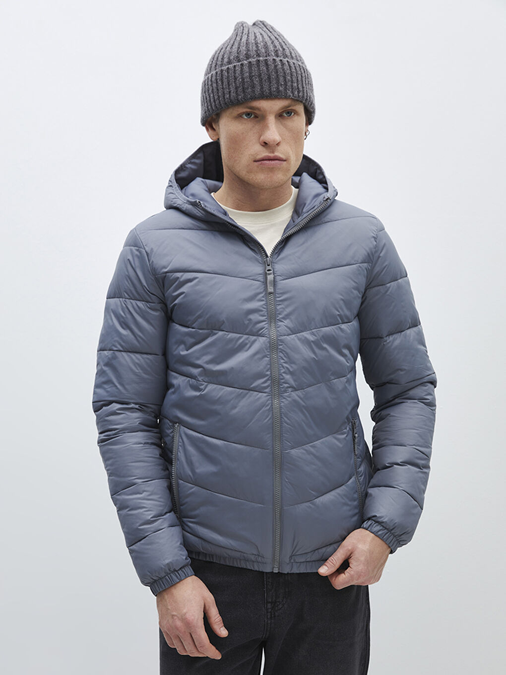 Slim Fit Hooded Men's Puffer Coat