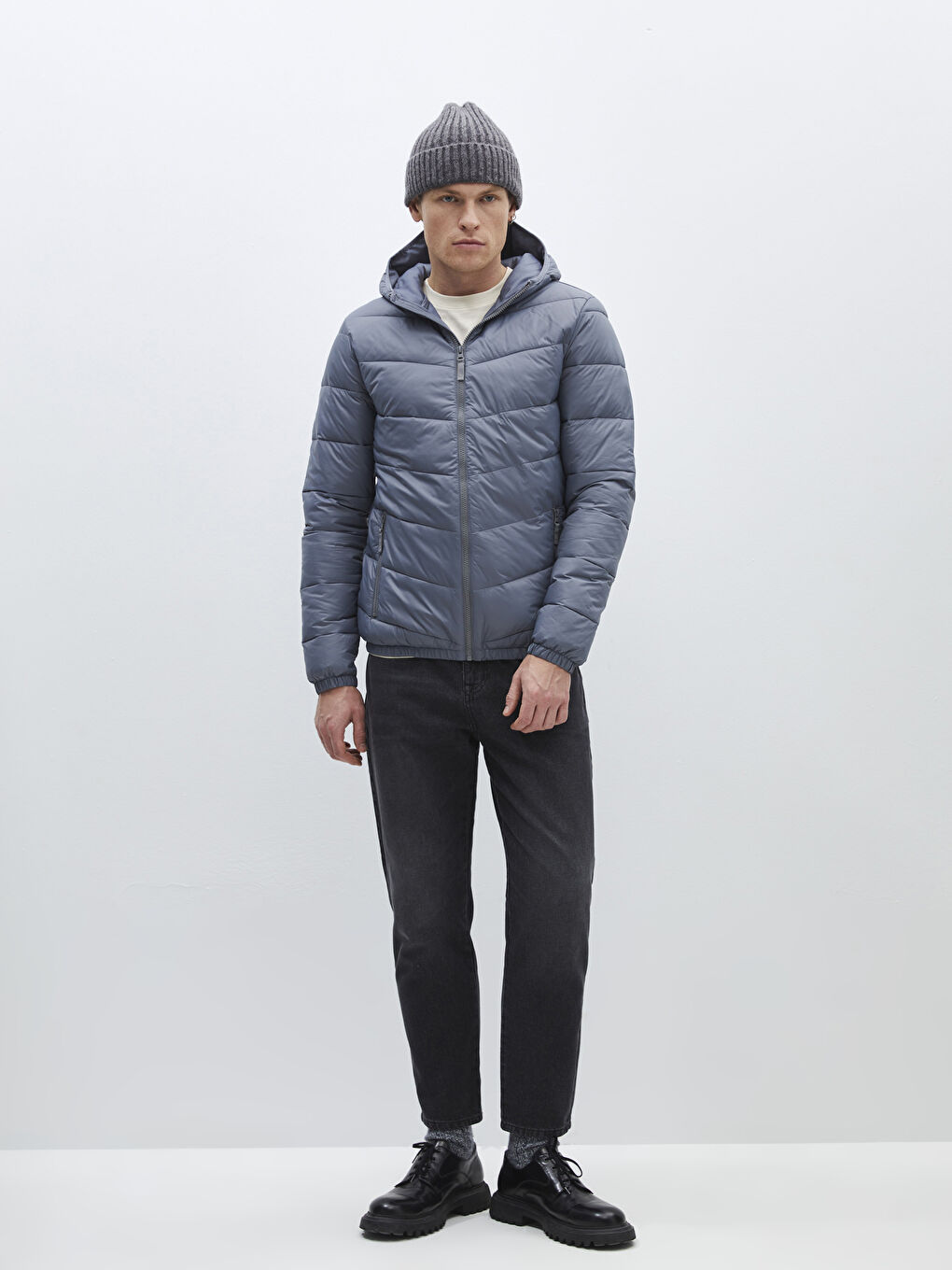 Slim Fit Hooded Men's Puffer Coat-2