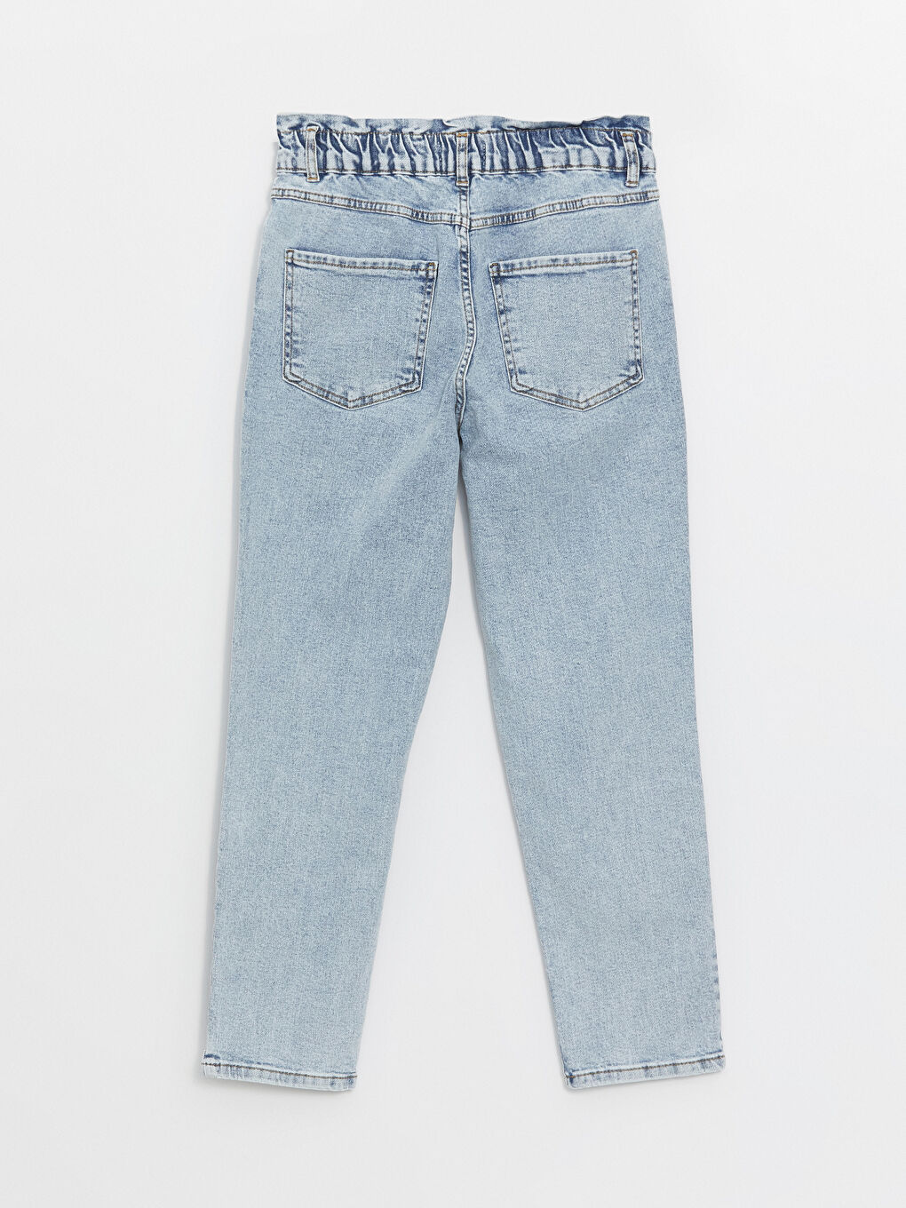 LCWAIKIKI Classic Indigo Beli Lastikli Slim Mom Kadın Jean Pantolon - 9