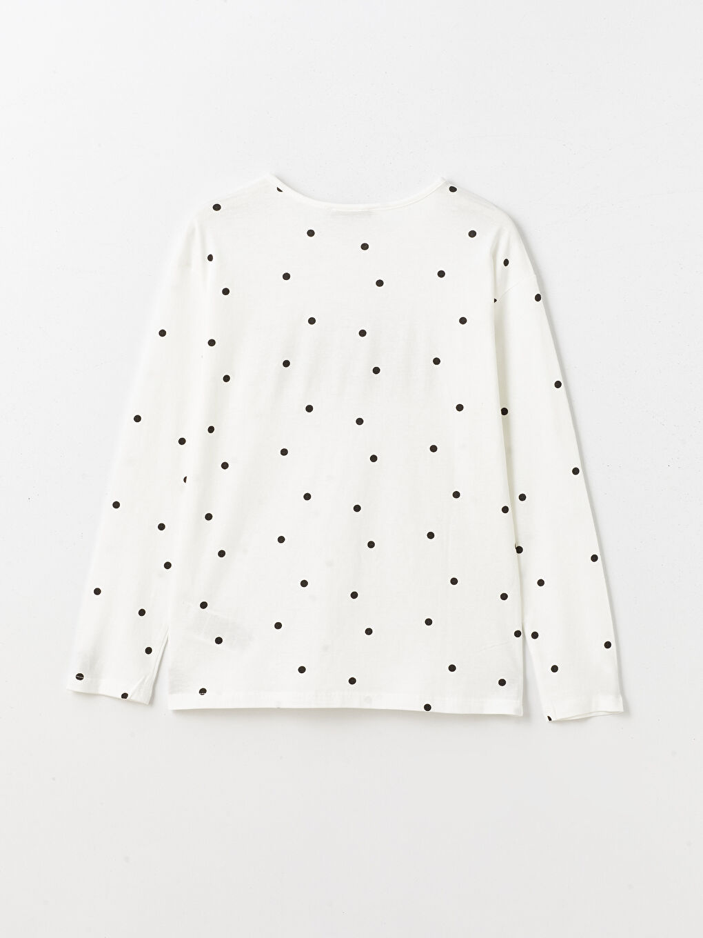 Crew Neck Polka Dot Long Sleeve Girls' T-Shirt -S48121Z4-LRA
