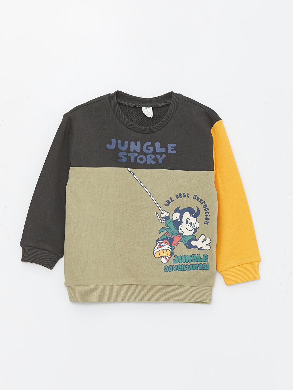 Crew Neck Long Sleeve Printed Baby Boy Sweatshirt -S48122Z1-HEF