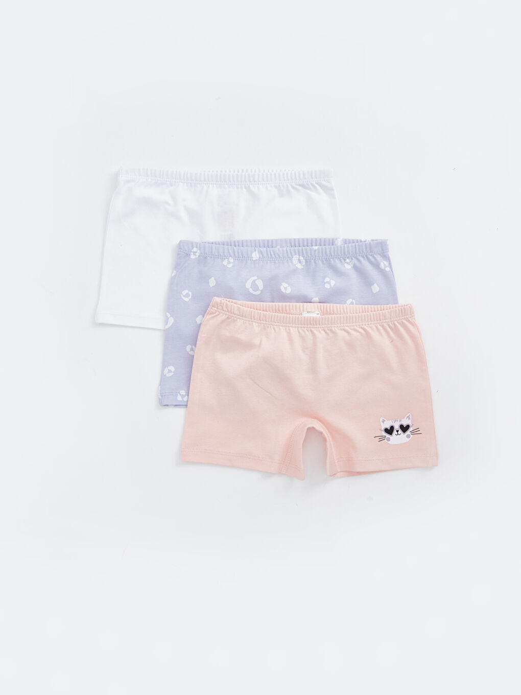 LCW Kids Pembe Baskılı Kız Çocuk Boxer 3'lü