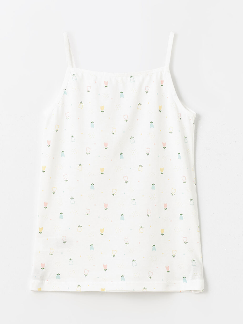 Square Neck Printed Girl's Undershirt, 2-pack -S48142Z4-FQ0