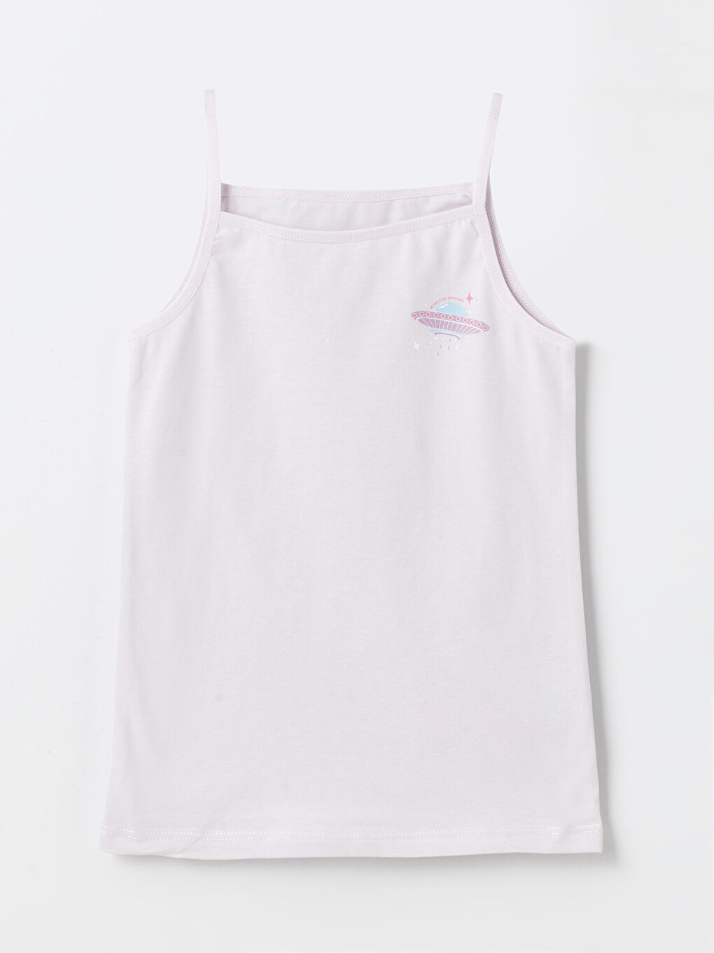 Lila Kare Yaka Askılı Kız Çocuk Atlet