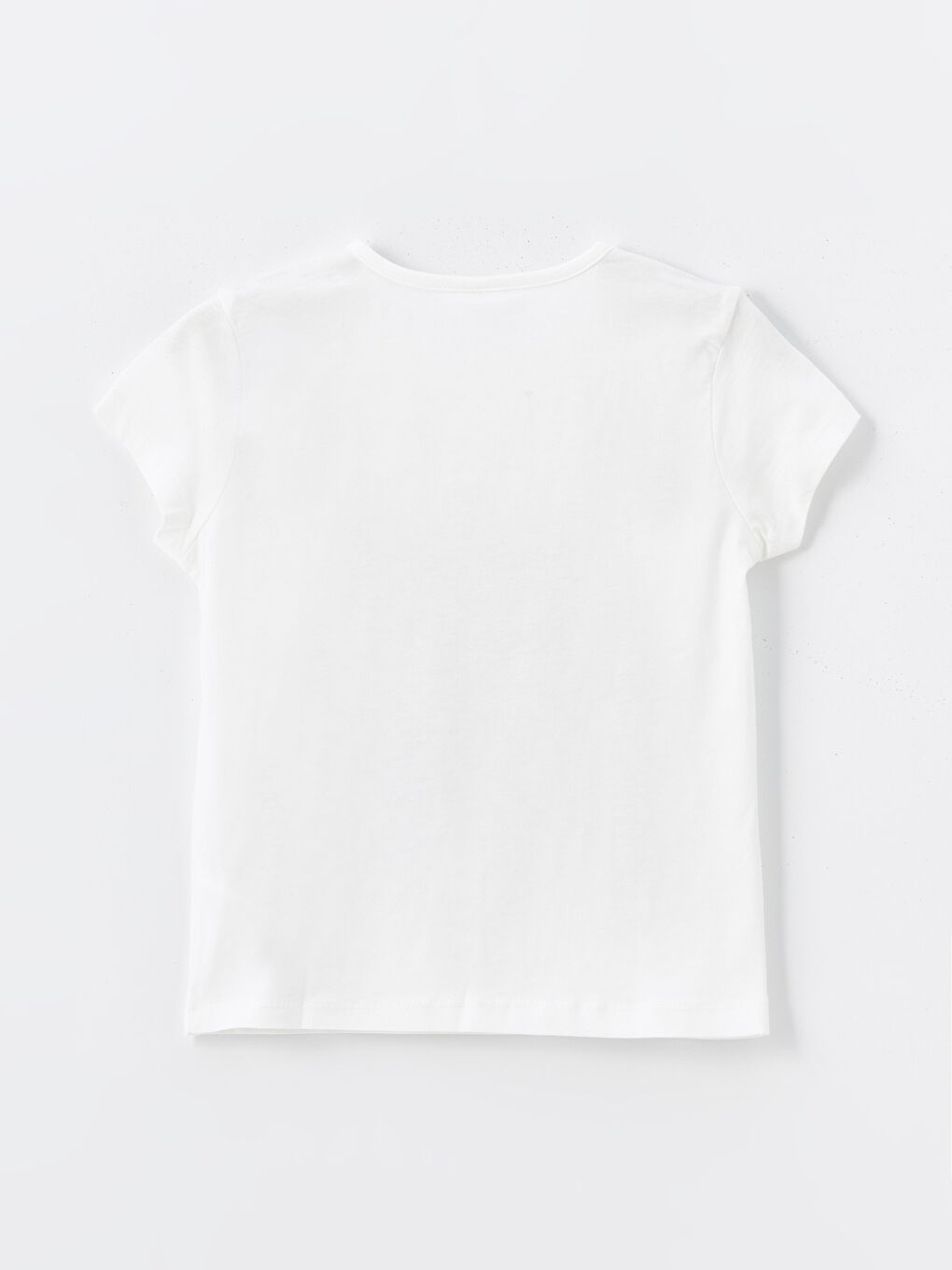 Ekru Bisiklet Yaka Baskılı Kız Çocuk Pijama Üst-1