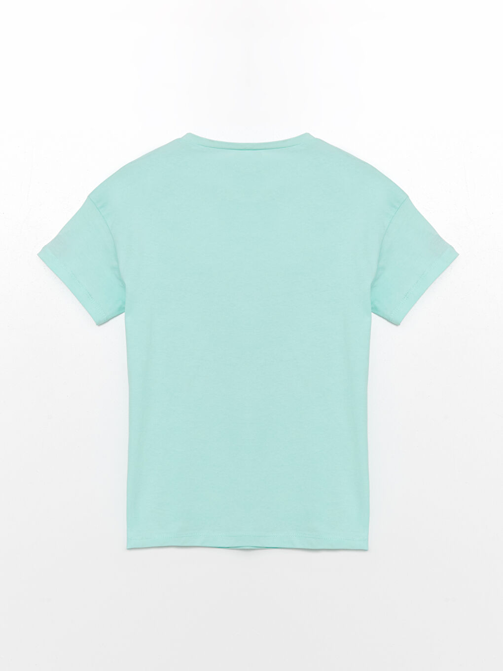 Turkuaz Bisiklet Yaka Baskılı Kız Çocuk Pijama Üst-1