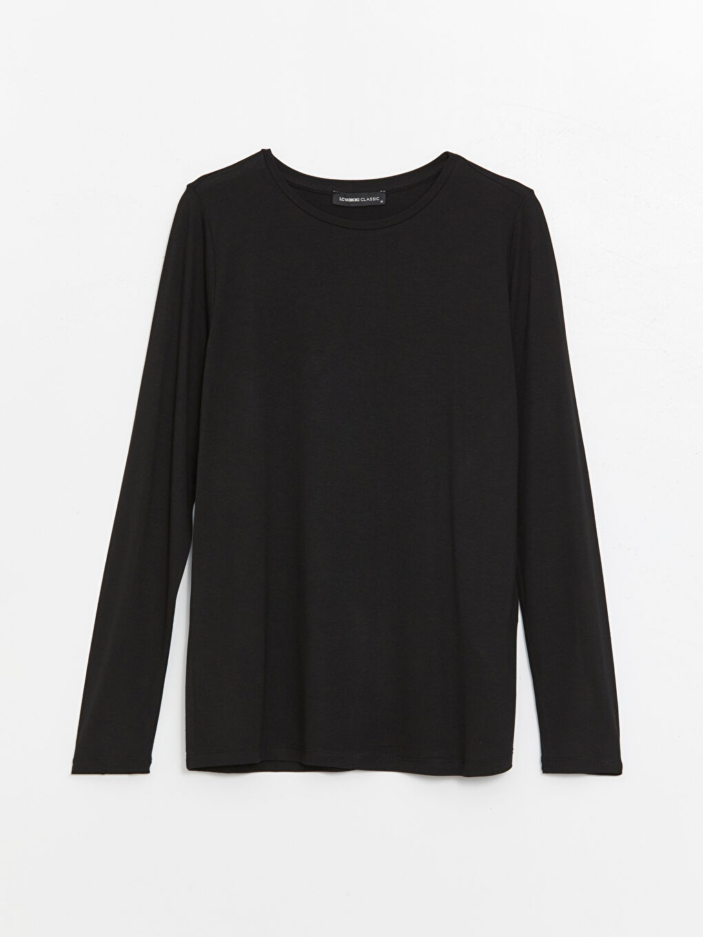 Crew Neck Plain Long Sleeve Women's T-Shirt -S48201Z8-CVL