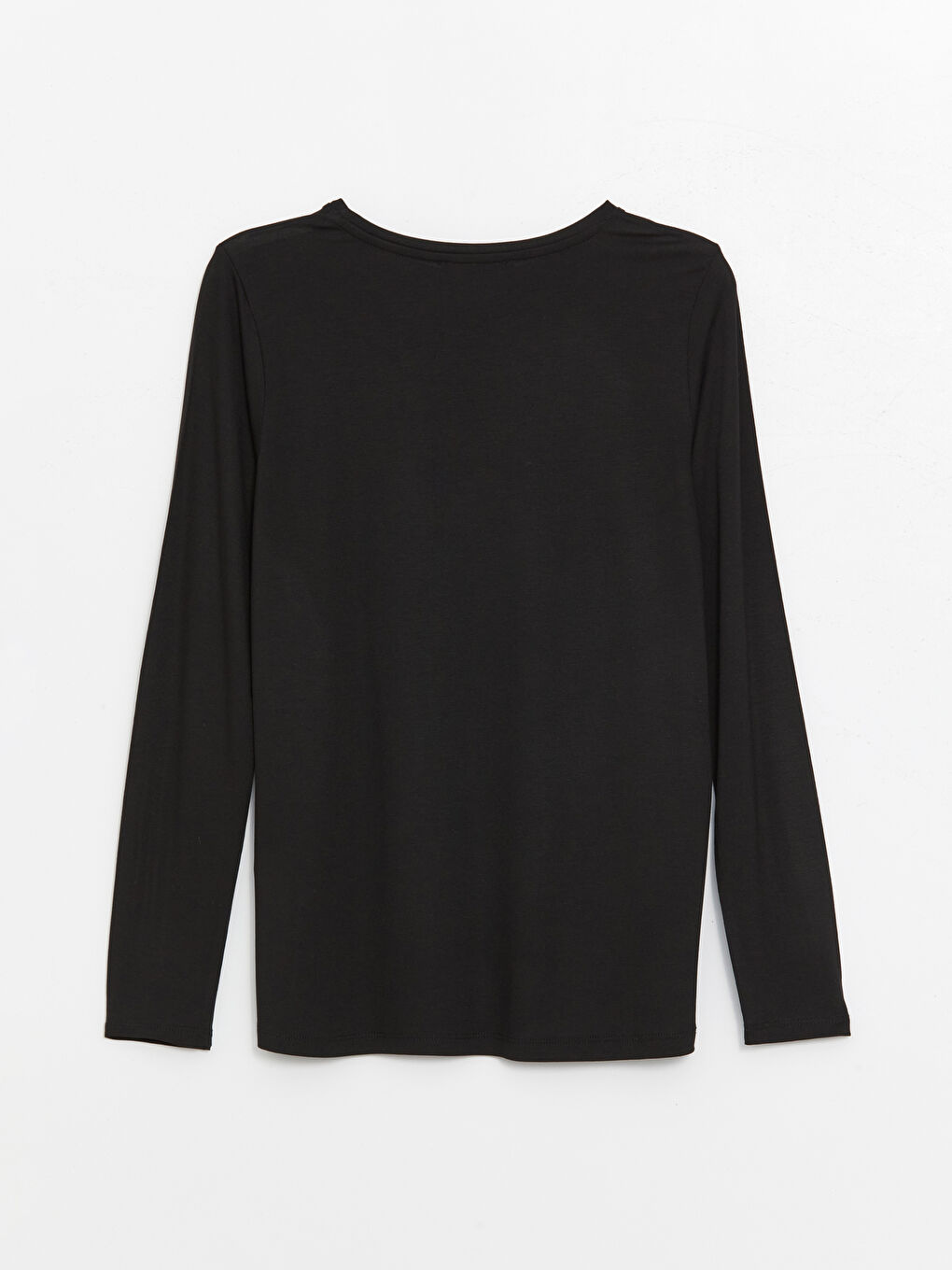 Crew Neck Plain Long Sleeve Women's T-Shirt -S48201Z8-CVL