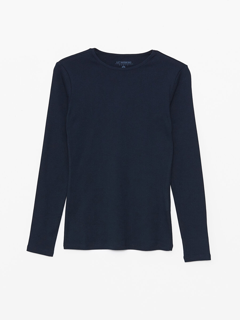 Crew Neck Plain Long Sleeve Women's T-Shirt -S48203Z8-RFF